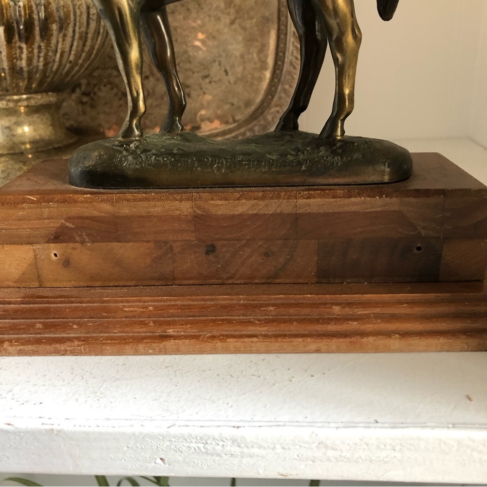 Vintage > Equestrian American Quarter Horse Trophy - Picture 7 of 8